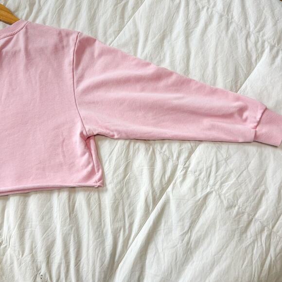 Vici AllFenix Barbie Pink Cropped Sweatshirt Women’s Small Long Sleeve Pullover - Picture 9 of 9